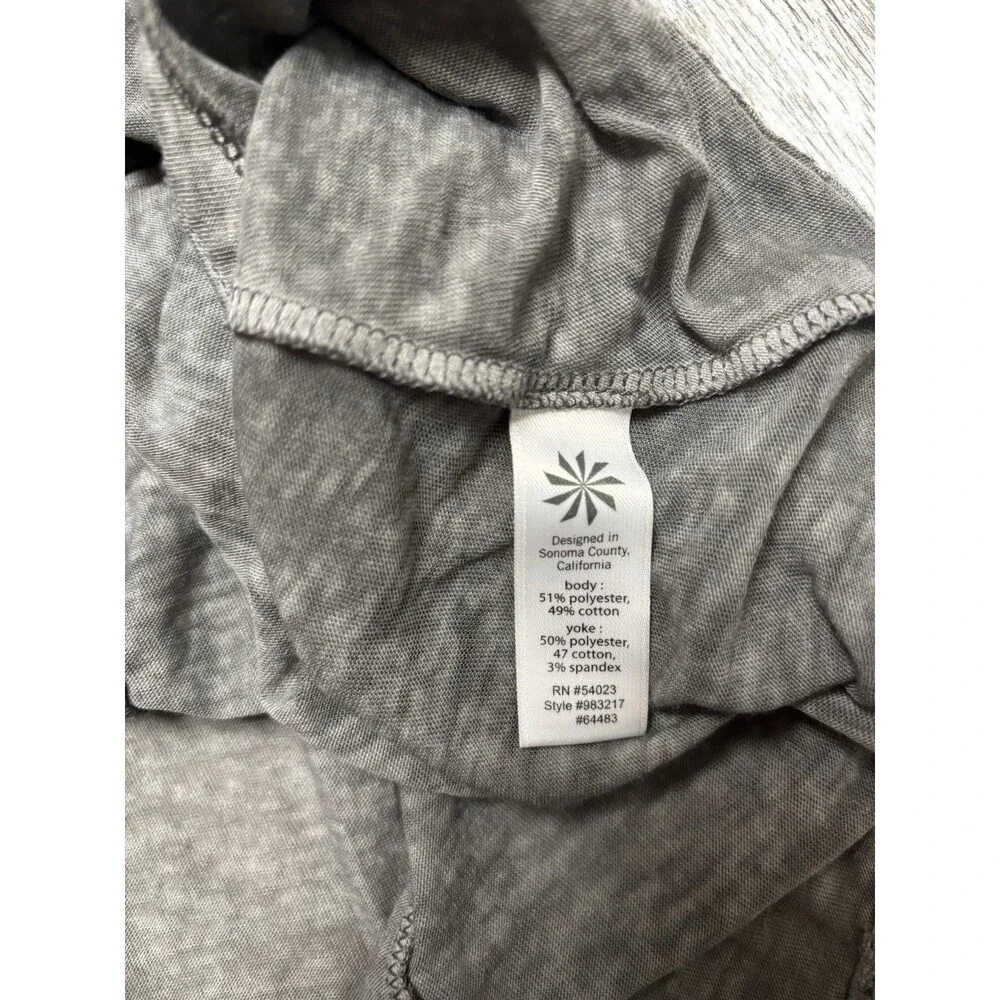 Athleta Sunrise Sheer Burnout Midi Dress Gray Racerback High Low Size S